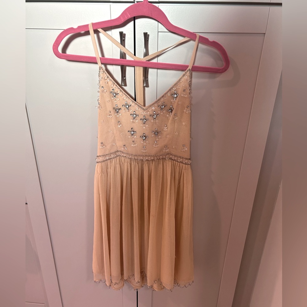 Tan / Beige Marylin Monroe Sheer Dress